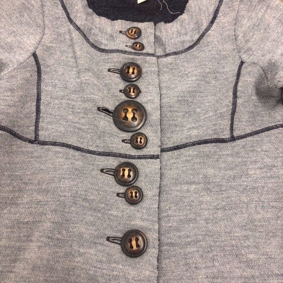 Casch by Gro Abrahamsson 100% Boiled Wool Bell Sleeve Cardigan Jacket EU 40 US M - Picture 2 of 7